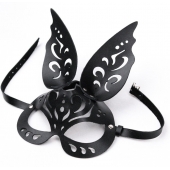 Черная ажурная маска  Зайка  с ушками - Crazy Handmade - купить с доставкой во Владикавказе