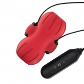 Красный тугой мастурбатор с вибропулями  и пультом - S-HANDE - во Владикавказе купить с доставкой