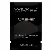 Крем для массажа и мастурбации Wicked Stroking and Massage Creme - 3 мл. - Wicked - купить с доставкой во Владикавказе