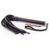 Черная кожаная плеть  Индиго  - 50 см. - Crazy Handmade - купить с доставкой во Владикавказе