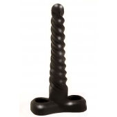 Закрученный спиралью плаг чёрного цвета - 15 см. - LOVETOY (А-Полимер)