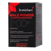 Капсулы для мужчин Erotichard male power с пантогематогеном - 20 капсул (0,370 гр.) - Erotic Hard - купить с доставкой во Владикавказе