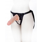 Страпон с регулируемым поясом - 19 см. - LOVETOY (А-Полимер) - купить с доставкой во Владикавказе