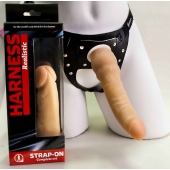 Реалистичный страпон телесного цвета - 19,3 см. - LOVETOY (А-Полимер) - купить с доставкой во Владикавказе