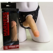 Приятный на ощупь фаллоимитатор на поясе Харнесс - 16,5 см. - LOVETOY (А-Полимер) - купить с доставкой во Владикавказе