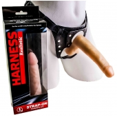 Фаллоимитатор телесного цвета на трусиках с плугом - 16,5 см. - LOVETOY (А-Полимер) - купить с доставкой во Владикавказе