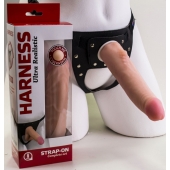 Реалистичный страпон Harness из трусиков и насадки-фаллоса - 18,5 см. - LOVETOY (А-Полимер) - купить с доставкой во Владикавказе