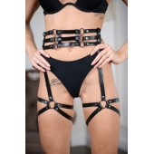 Кожаные гартеры на поясе Esteria - БДСМ Арсенал - купить с доставкой во Владикавказе
