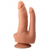 Двойной фаллоимитатор на присоске из геля - 17 см. - LOVETOY (А-Полимер)