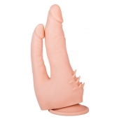 Двойной фаллоимитатор с шипами для массажа клитора - 17 см. - LOVETOY (А-Полимер)