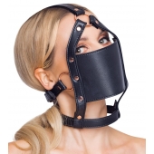 Черный намордник с кляпом-шаром Head Harness With A Gag - Orion - купить с доставкой во Владикавказе
