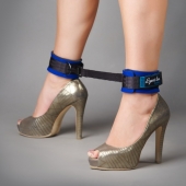 Сине-чёрные оковы на ноги из неопрена - Sitabella - купить с доставкой во Владикавказе
