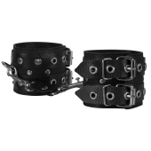Чёрные наручники из кожи - Sitabella - купить с доставкой во Владикавказе