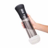 Черная автоматическая вакуумная помпа Pink Vibe с 2 уплотнительными кольцами - Pink Vibe - во Владикавказе купить с доставкой