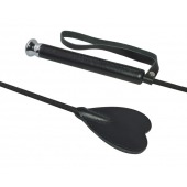 Чёрный стек с шлепком-сердечком - 70 см. - Sitabella - купить с доставкой во Владикавказе