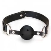 Черный кляп с отверстиями для дыхания - Lux Fetish - купить с доставкой во Владикавказе