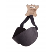 Чёрная широкая кожаная маска на глаза - Sitabella - купить с доставкой во Владикавказе