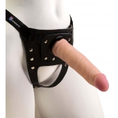 Телесный ультра реалистичный страпон с регулируемыми трусиками - 16,5 см. - LOVETOY (А-Полимер) - купить с доставкой во Владикавказе