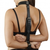 Черная кожаная фиксация рук за спиной  Новичок - Sitabella - купить с доставкой во Владикавказе