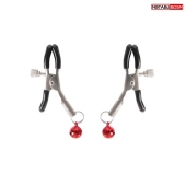 Серебристые зажимы на соски с шариками - Notabu - купить с доставкой во Владикавказе