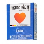 Презервативы с пупырышками Masculan Dotted - 3 шт. - Masculan - купить с доставкой во Владикавказе