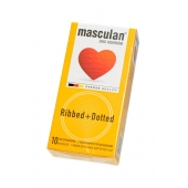 Презервативы с колечками и пупырышками Masculan Ribbed+Dotted - 10 шт. - Masculan - купить с доставкой во Владикавказе