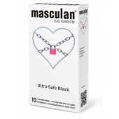 Ультрапрочные презервативы Masculan Ultra Safe Black - 10 шт. - Masculan - купить с доставкой во Владикавказе