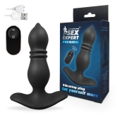 Черный анальный вибромассажер Sex Expert - 14,7 см. - Sex Expert - во Владикавказе купить с доставкой