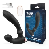 Черный вибромассажер простаты Sex Expert - 14,5 см. - Sex Expert - во Владикавказе купить с доставкой