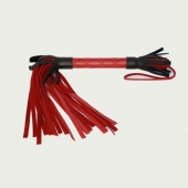 Красно-черная плетка из натуральной кожи - 51 см. - БДСМ Арсенал - купить с доставкой во Владикавказе