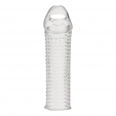 Текстурированная насадка на пенис Clear Textured Penis Enhancing Sleeve Extension - 16,5 см. - BlueLine - во Владикавказе купить с доставкой
