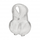 Прозрачная насадка-утяжка для мошонки Ball Sheath With Compression Cock Support - BlueLine - во Владикавказе купить с доставкой