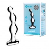 Стальной анальный фаллоимитатор для простаты Stainless Steel Anal Beads - 13 см. - b-Vibe - во Владикавказе купить с доставкой