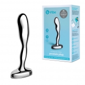 Стальной стимулятор простаты Stainless Steel Prostate Plug - 11,5 см. - b-Vibe - во Владикавказе купить с доставкой