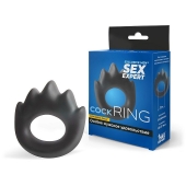 Черное эрекционное кольцо в форме пламени - Sex Expert - во Владикавказе купить с доставкой