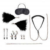 Большой эротический набор из 12 предметов Interchangeable Collar   Nipple Clips Set - Lux Fetish - купить с доставкой во Владикавказе