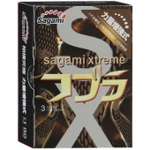Суженные к основанию презервативы Sagami Xtreme COBRA - 3 шт. - Sagami - купить с доставкой во Владикавказе