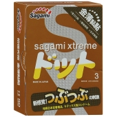 Презервативы Sagami Xtreme FEEL UP с точечной текстурой и линиями прилегания - 3 шт. - Sagami - купить с доставкой во Владикавказе