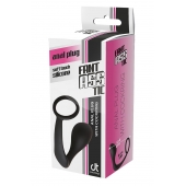 Черное эрекционное кольцо с анальной пробкой Anal Plug With Cockring - Dream Toys - во Владикавказе купить с доставкой