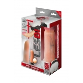 Телесный страпон Harness LESBI с вагинальной пробкой - 16,5 см. - LOVETOY (А-Полимер) - купить с доставкой во Владикавказе