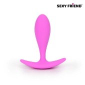 Ярко-розовая анальная втулка - 7,4 см. - 1137