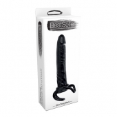 Чёрная насадка-фаллос для двойного проникновения INFLATABLE DILDO SLIM DONG  - 13,5 см. - Toyz4lovers - во Владикавказе купить с доставкой