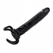 Чёрная насадка-фаллос для двойного проникновения INFLATABLE DILDO SLIM DONG  - 13,5 см. - Toyz4lovers - во Владикавказе купить с доставкой