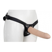 Пустотелый страпон MINI с бандажом - LOVETOY (А-Полимер) - купить с доставкой во Владикавказе