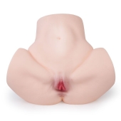 Телесный мастурбатор-полуторс с двумя функциональными отверстиями - вагиной и анусом - Tokyo Style - во Владикавказе купить с доставкой