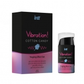 Жидкий вибратор Vibration Cotton Candy с ароматом сахарной ваты - 15 мл. - INTT - купить с доставкой во Владикавказе