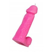 Розовая свеча в форме пениса - 13 см. - Pecado - купить с доставкой во Владикавказе