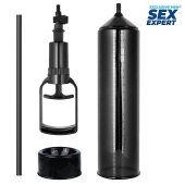 Черная вакуумная помпа с уплотнительной насадкой - Sex Expert - во Владикавказе купить с доставкой