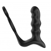 Черный вибростимулятор простаты с поступательными движениями и пультом ДУ - Secwell - во Владикавказе купить с доставкой