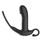 Черный пульсирующимй массажер простаты с вибрацией и пультом ДУ - 17,1 см. - Secwell - во Владикавказе купить с доставкой